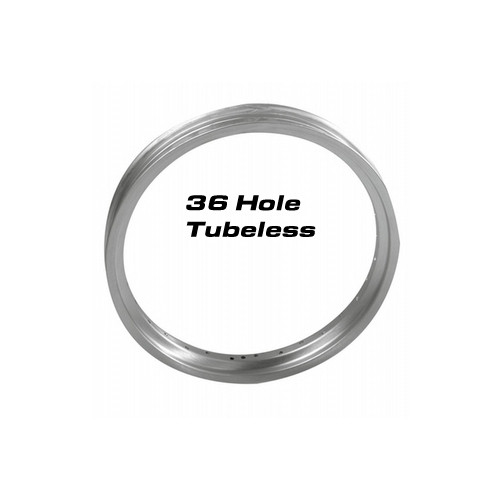 WHEEL REAR RIM 18" 36H Tubeless - Silver