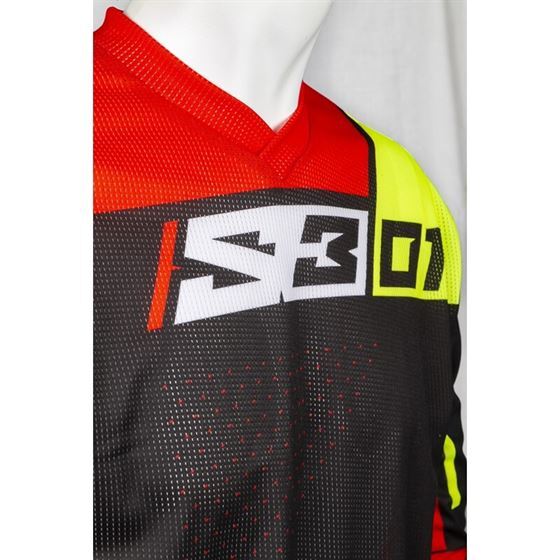 S3 01 Riding Jersey - Red/Yellow/Black