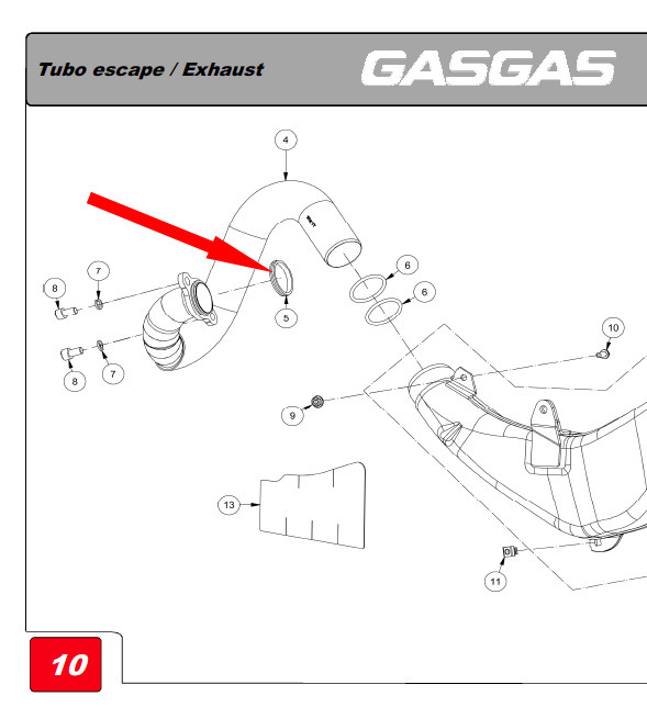 GasGas Cylinder to Exhaust Header Gasket