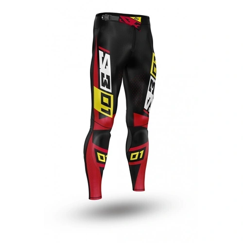 S3 01 RIDING PANTS - RED/YELLOW/BLACK