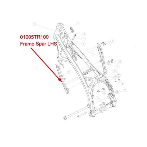 TRS Chassis Brace / Spar, LHS TRS Black