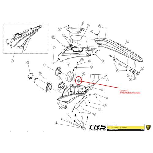 TRS Rubber Grommet, Air Filter retention
