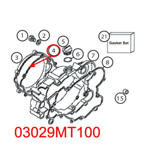 TRS 80cc Clutch Cover Gasket