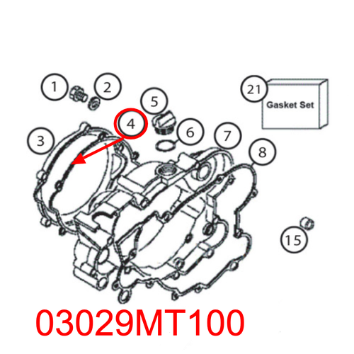 TRS 80cc Clutch Cover Gasket