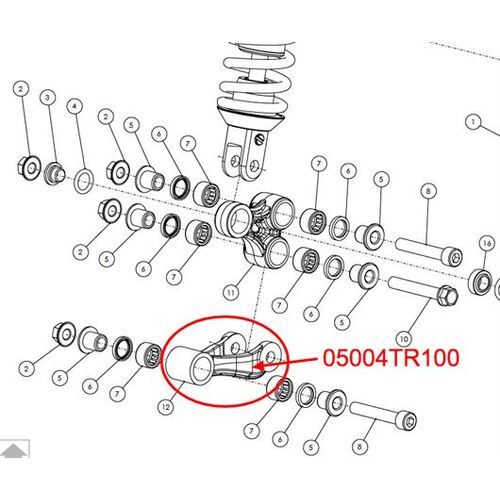 Suspension Link Lower bone triangular. TRS