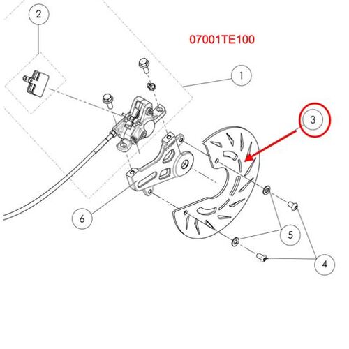 TRS REAR PROTECTOR BRAKE DISC