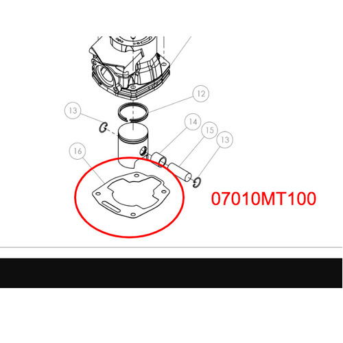 TRS Base Gasket 125cc 0.5mm