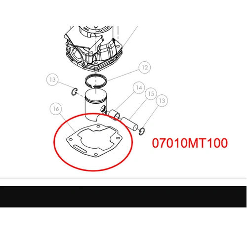 TRS Base Gasket 125cc 0.5mm