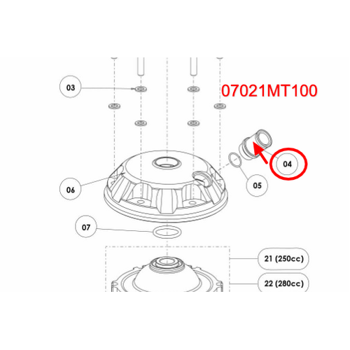 TRS Water Hose Mount, Cylinder Head