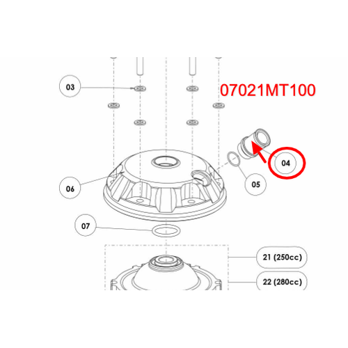TRS Water Hose Mount, Cylinder Head