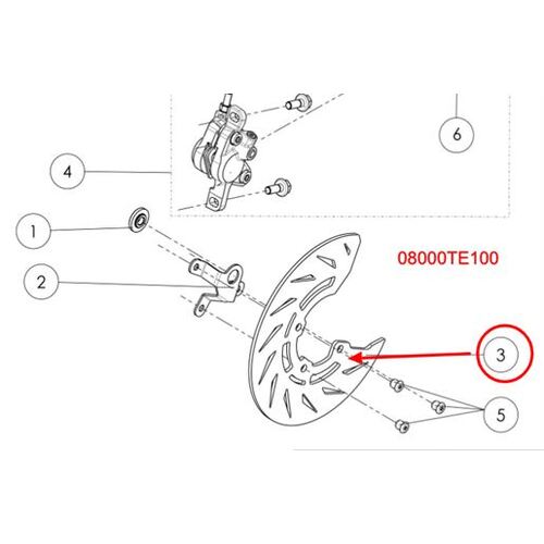 PROTECTOR FRONT BRAKE DISC ONE-E 20