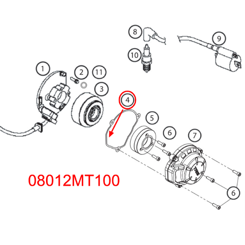 TRS 80cc Ignition Cover Gasket