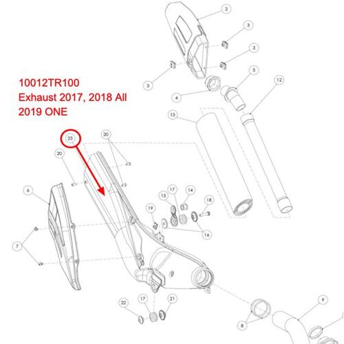 TRS Exhaust Middle Box / Silencer