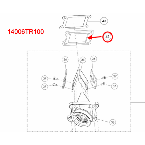 TRS SPACER, REED VALVE CAGE