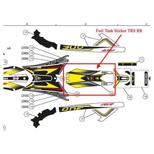 Sticker - RR-17 Fuel Tank (3 adh)