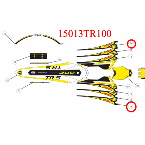 Stickers - Airbox Lateral (pair) 250cc 2016/17