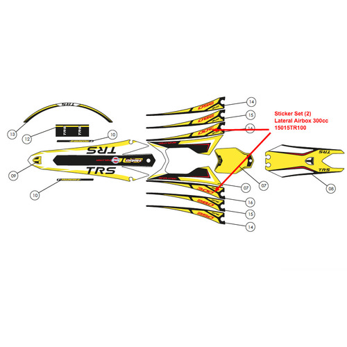 Stickers - Airbox Lateral (pair) 300cc 2016/17