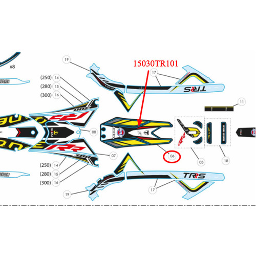 Stickers - RR18 Fuel Tank sticker set (3)