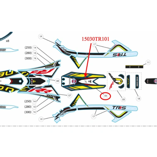 Stickers - RR18 Fuel Tank sticker set (3)