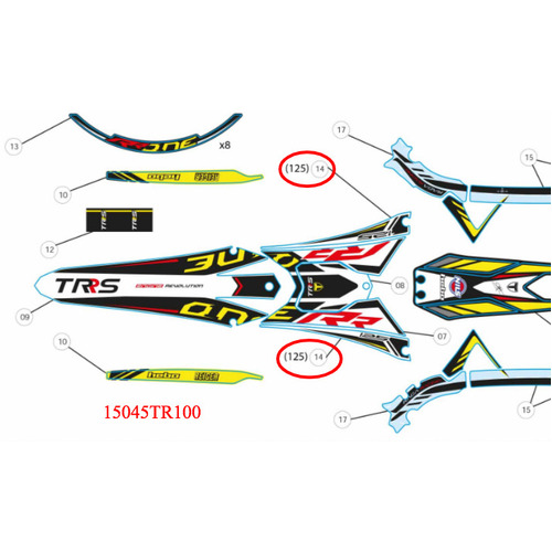 Sticker - RR18 Airbox side - 125 (set of 2)