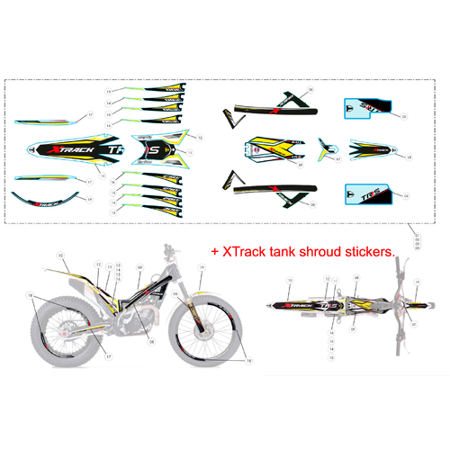STICKER KIT, COMPLETE XTRACK 2021