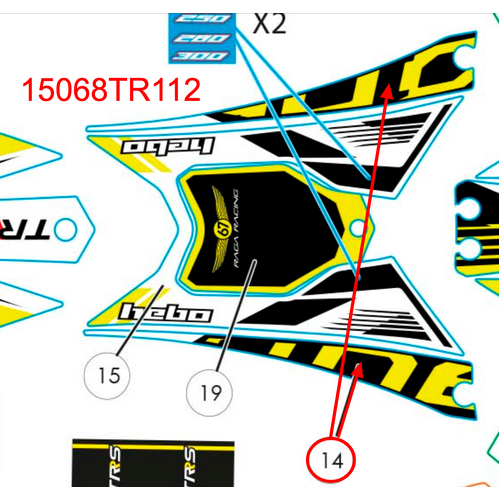 Stickers (2) - Air Filter Box Sides 2019 RR