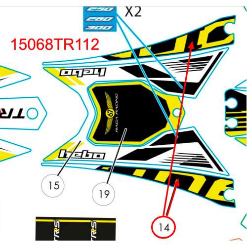 Stickers (2) - Air Filter Box Sides 2019 RR