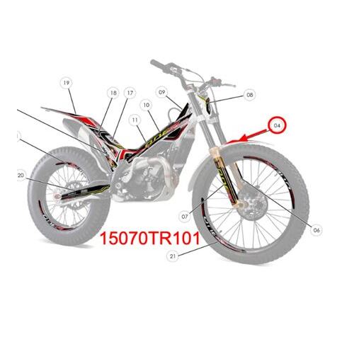 Sticker - front fender ONE R 2020