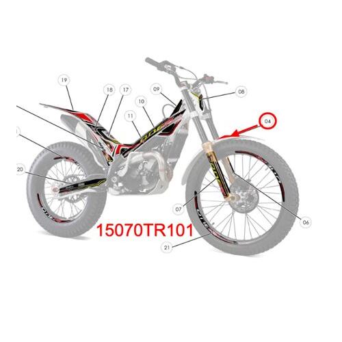 Sticker, front fender ONE R 2020