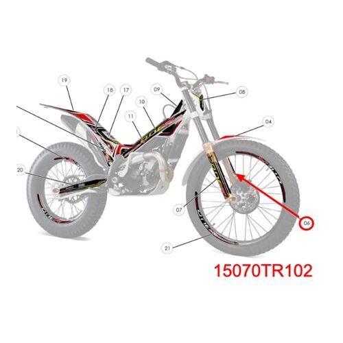 Sticker, fork leg LHS ONE R 2020