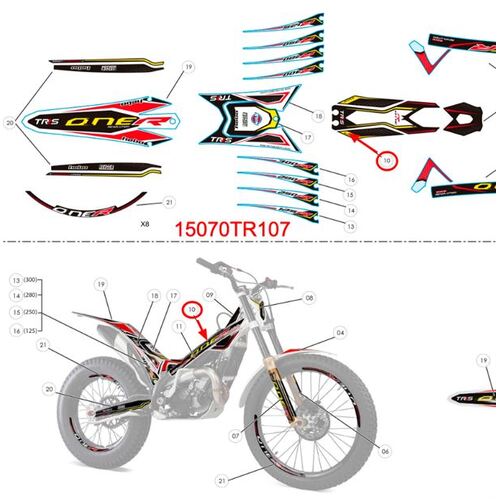 Sticker - fuel tank ONE R 2020