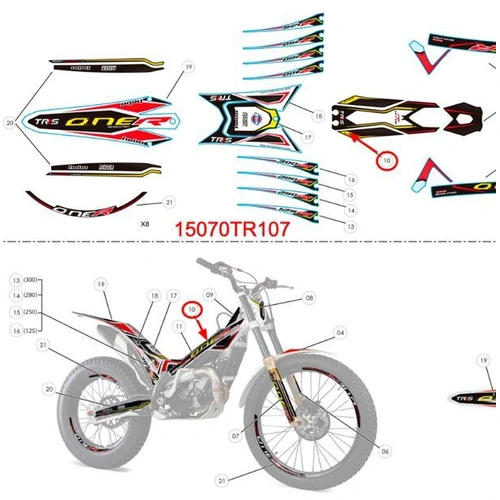 Sticker - fuel tank ONE R 2020