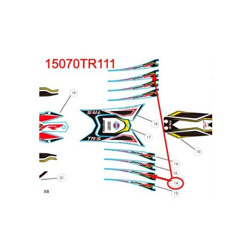 Stickers, air filter box side ONE R 2020-250cc