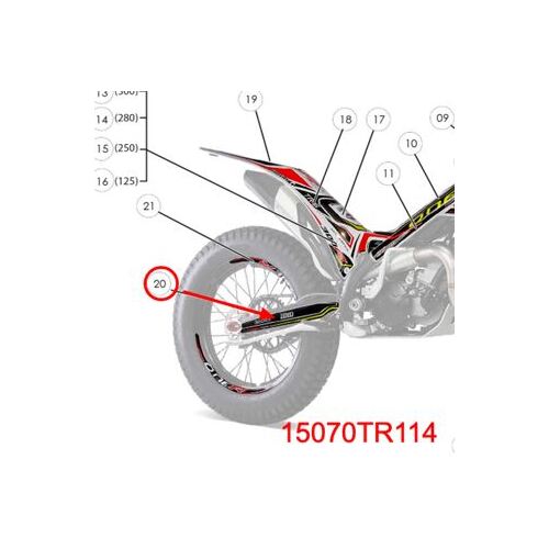 Sticker, Swingarm ONE R 2020