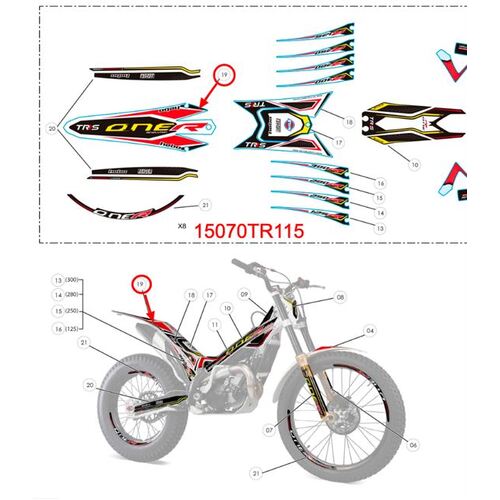 Sticker - rear guard ONE R 2020