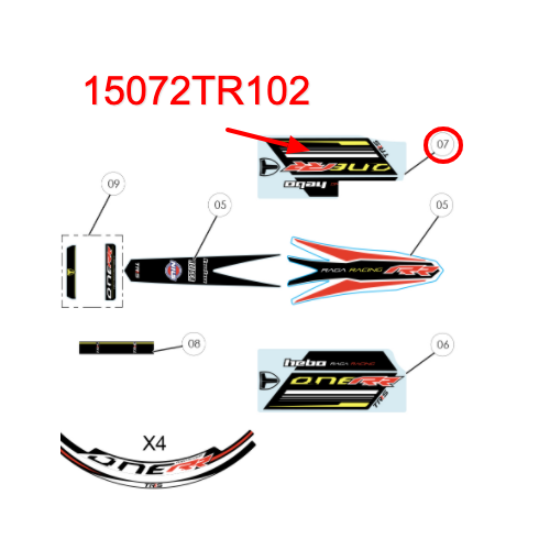 Sticker, Fork Leg LHS RR 2020