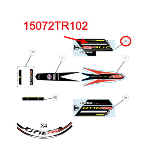 Sticker - Fork Leg LHS RR 2020