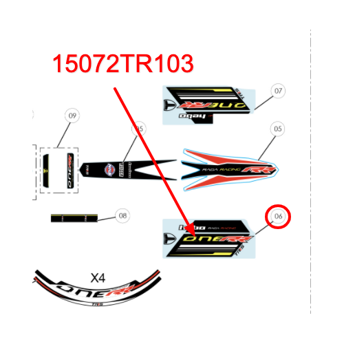 Sticker - Fork Leg RHS RR 2020