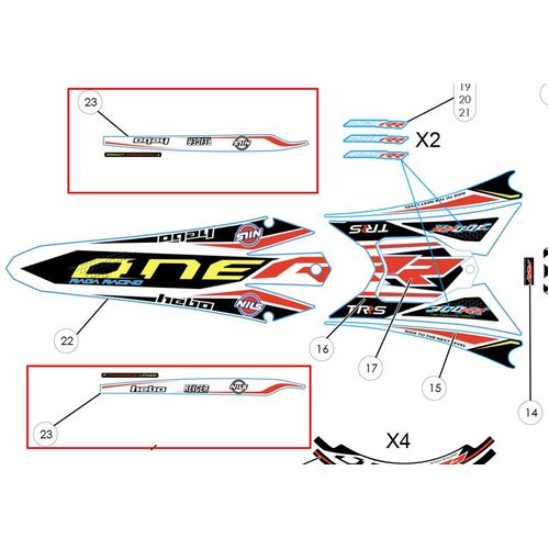 Sticker, Swingarm RR 2020