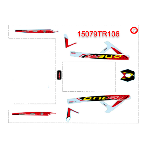 Sticker set - Frame and Swingarm, RR 2022