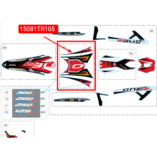 TRS - 23 ONE R Airbox Sticker set