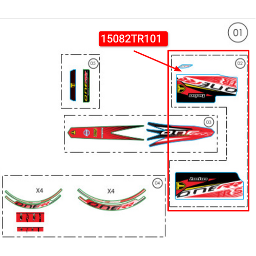 Sticker set - Front Forks RR 2023