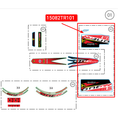 Sticker set - Front Forks RR 2023