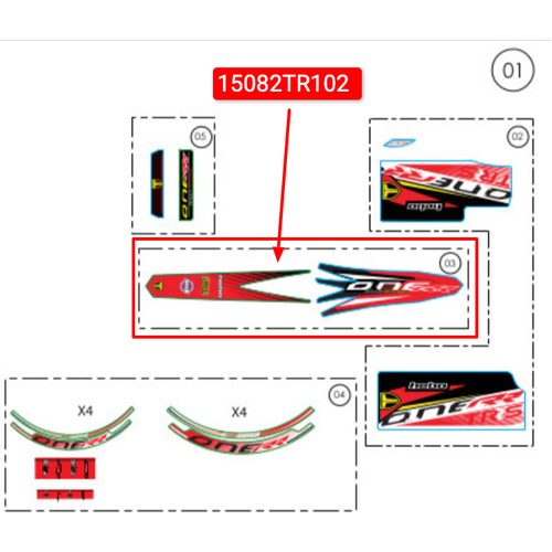 Sticker set - Front Mudguard RR 2023