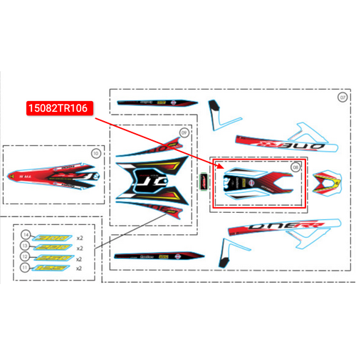 Sticker set - Fuel Tank, RR 2023