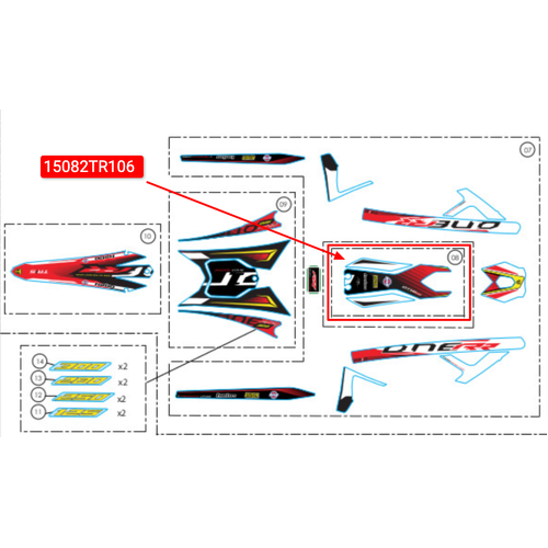 Sticker set - Fuel Tank, RR 2023