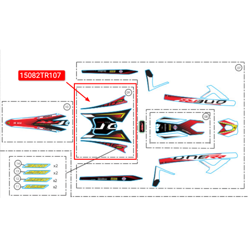 Sticker set - Air Filter Box, RR 2023