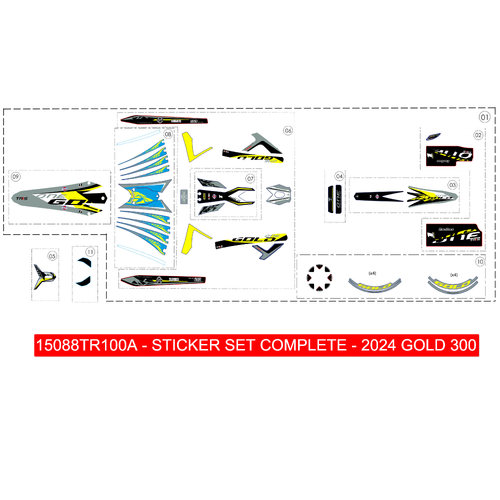 Stickers - GOLD24 Sticker set complete. 300cc