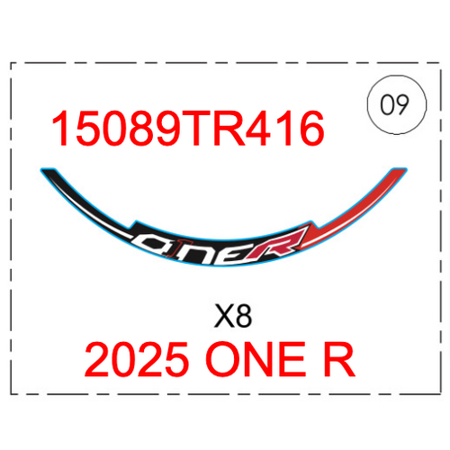 Sticker set- 2025 ONE R Wheel  (8 pieces)