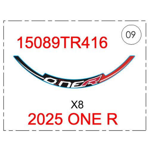 Sticker set- 2025 ONE R Wheel  (8 pieces)
